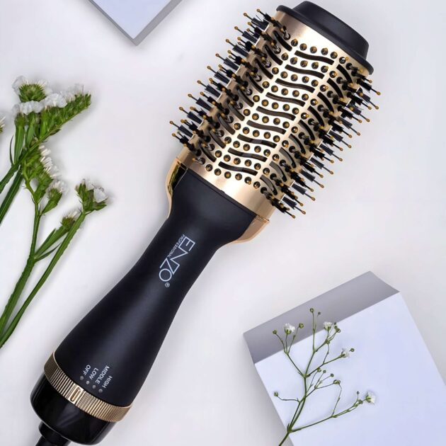 Brosse chauffante Sèche-cheveux multifonctionnel 1300W ENZO EN-4116