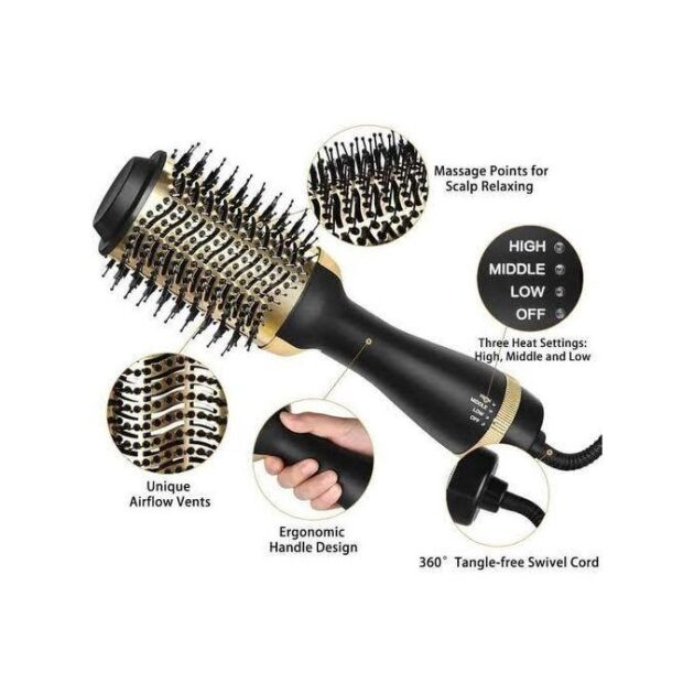 Brosse chauffante Sèche-cheveux multifonctionnel 1300W ENZO EN-4116 - الصورة 3
