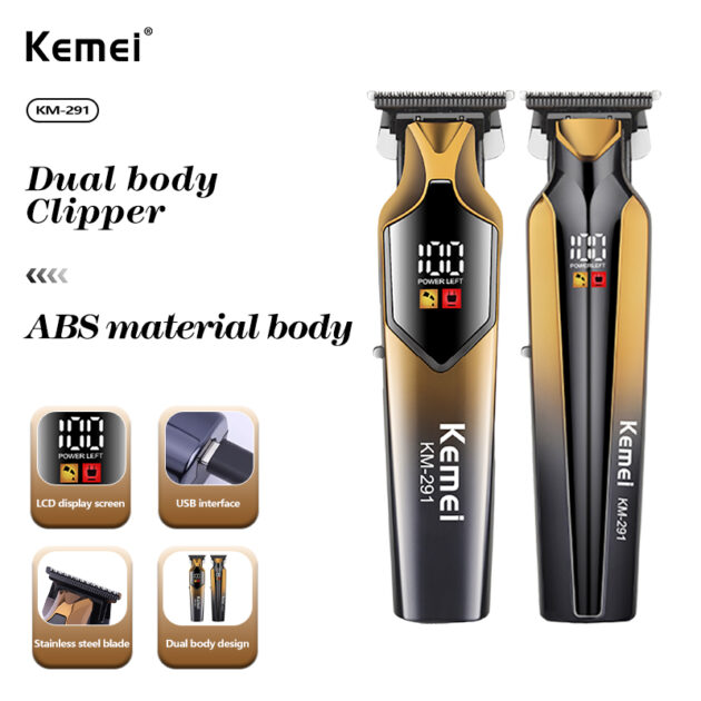 Tondeuse à cheveux électrique sans fil rechargeable pour hommes KEMEI KM-291 - الصورة 3