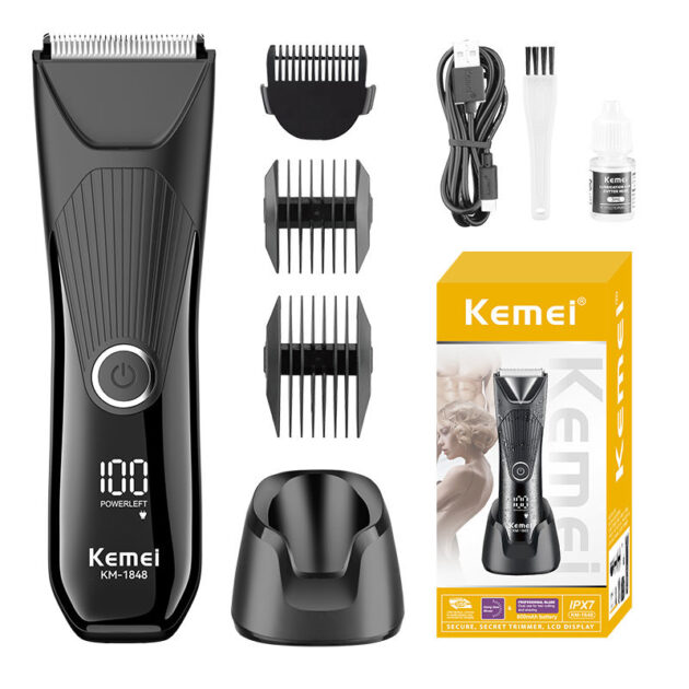 Tondeuse à cheveux électrique sans fil rechargeable pour hommes KEMEI KM-1848 - الصورة 6