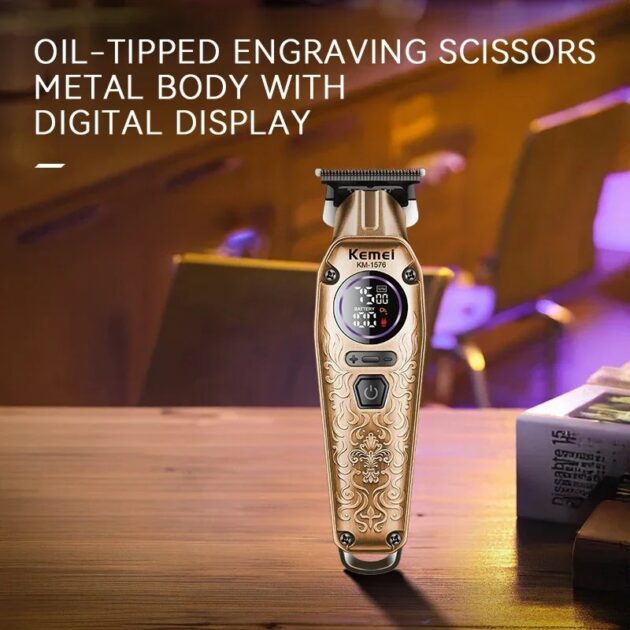 Tondeuse à cheveux électrique sans fil rechargeable pour hommes KEMEI KM-1576 - الصورة 8