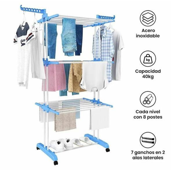 مجفف ملابس قابل للطي من 3 مستويات Séche linge 3 niveau pliable