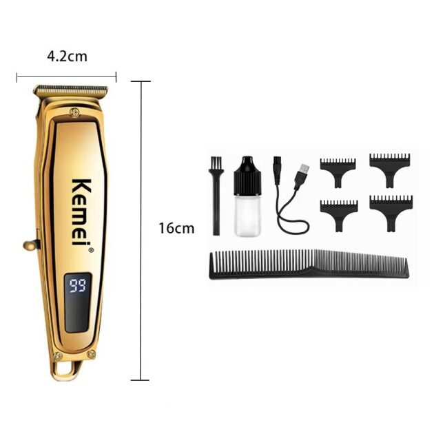 Tondeuse à cheveux électrique sans fil rechargeable pour hommes KEMEI KM-1313 - الصورة 3