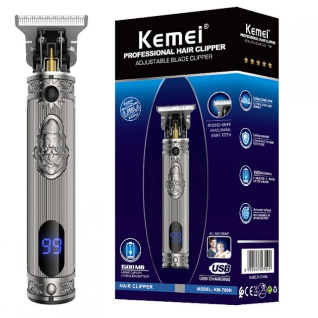 Tondeuse à cheveux électrique sans fil rechargeable pour hommes KEMEI KM-700H - الصورة 4