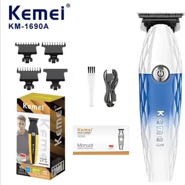 Tondeuse à cheveux électrique sans fil rechargeable pour hommes KEMEI KM-1690A - الصورة 4