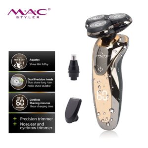 Rasoir électrique pour hommes sec/humide Triple Tête 3D MAC MC-8816