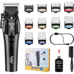 Tondeuse à cheveux électrique sans fil rechargeable pour hommes KEMEI KM-1858