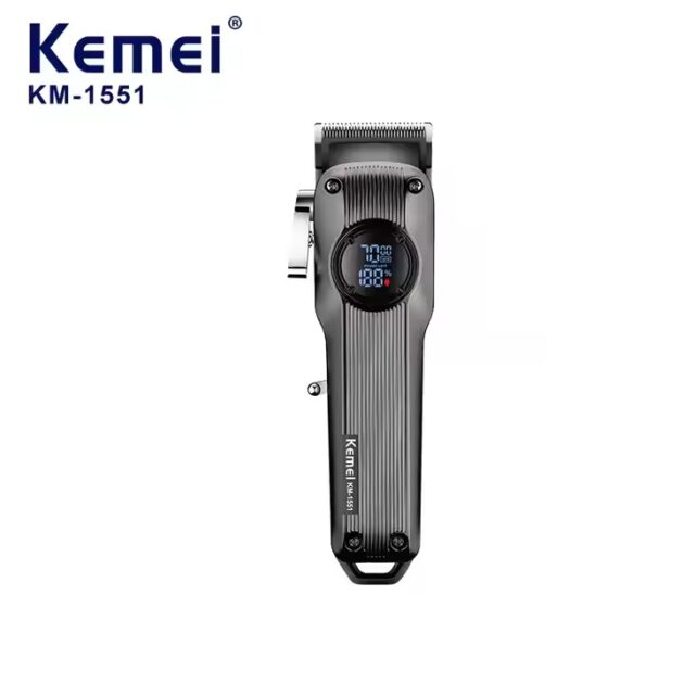 Tondeuse à cheveux électrique sans fil rechargeable pour hommes KEMEI KM-1551
