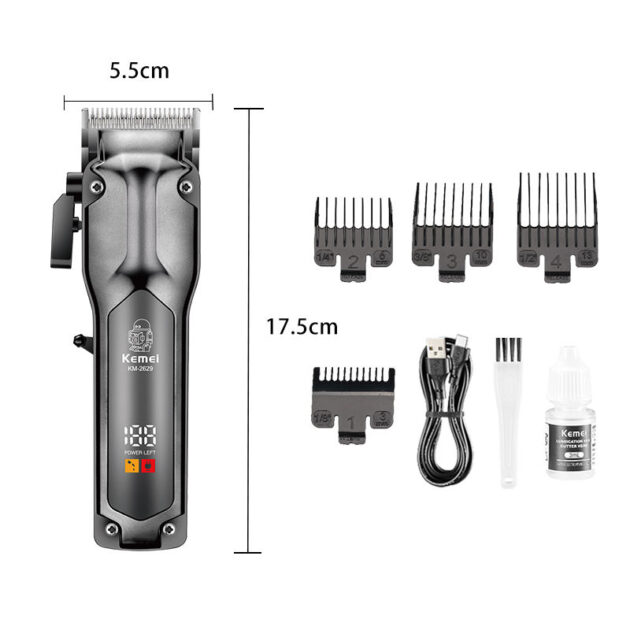 Tondeuse à cheveux électrique sans fil rechargeable pour hommes KEMEI KM-2629 - الصورة 2
