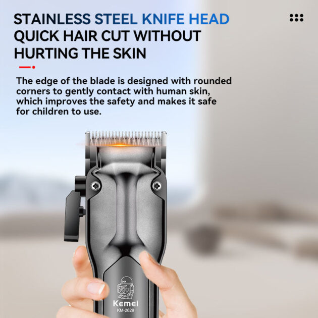 Tondeuse à cheveux électrique sans fil rechargeable pour hommes KEMEI KM-2629 - الصورة 5