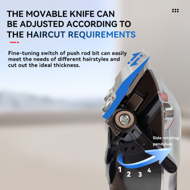 Tondeuse à cheveux électrique sans fil rechargeable pour hommes KEMEI KM-2629 - الصورة 4