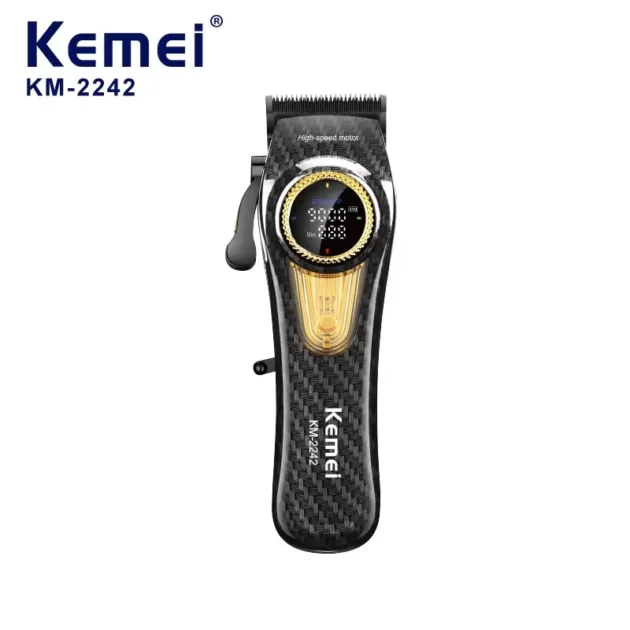 Tondeuse à cheveux électrique sans fil rechargeable pour hommes KEMEI KM-2242