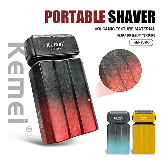 Rasoir électrique professionnel sans fil, triple lame LCD KEMEI KM-T396