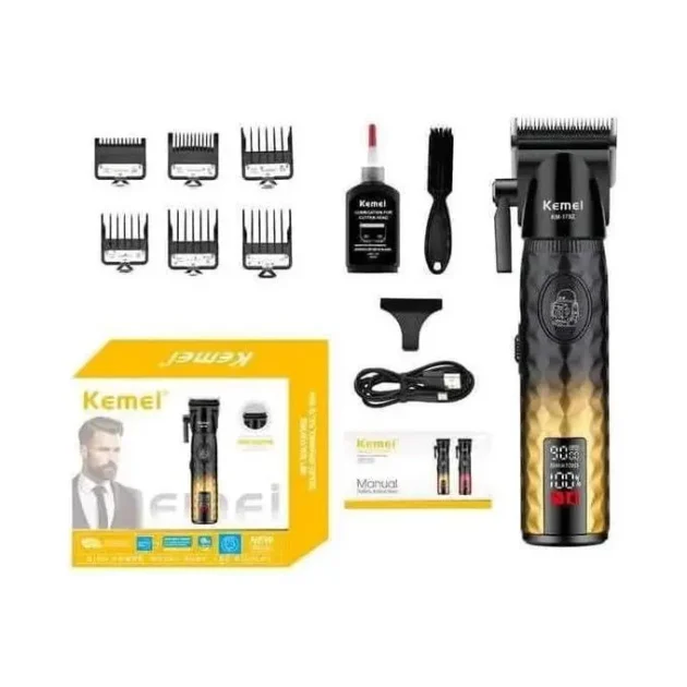 Tondeuse à cheveux électrique sans fil rechargeable pour hommes KEMEI KM-1782