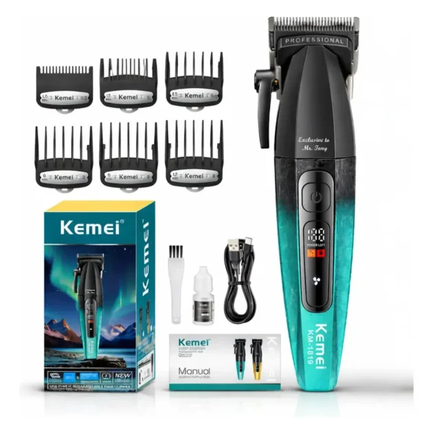 Tondeuse à cheveux électrique sans fil rechargeable pour hommes KEMEI KM-1819